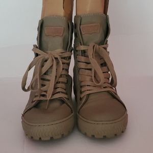 Levis Mens Canvas High Top Zipper Sz 8